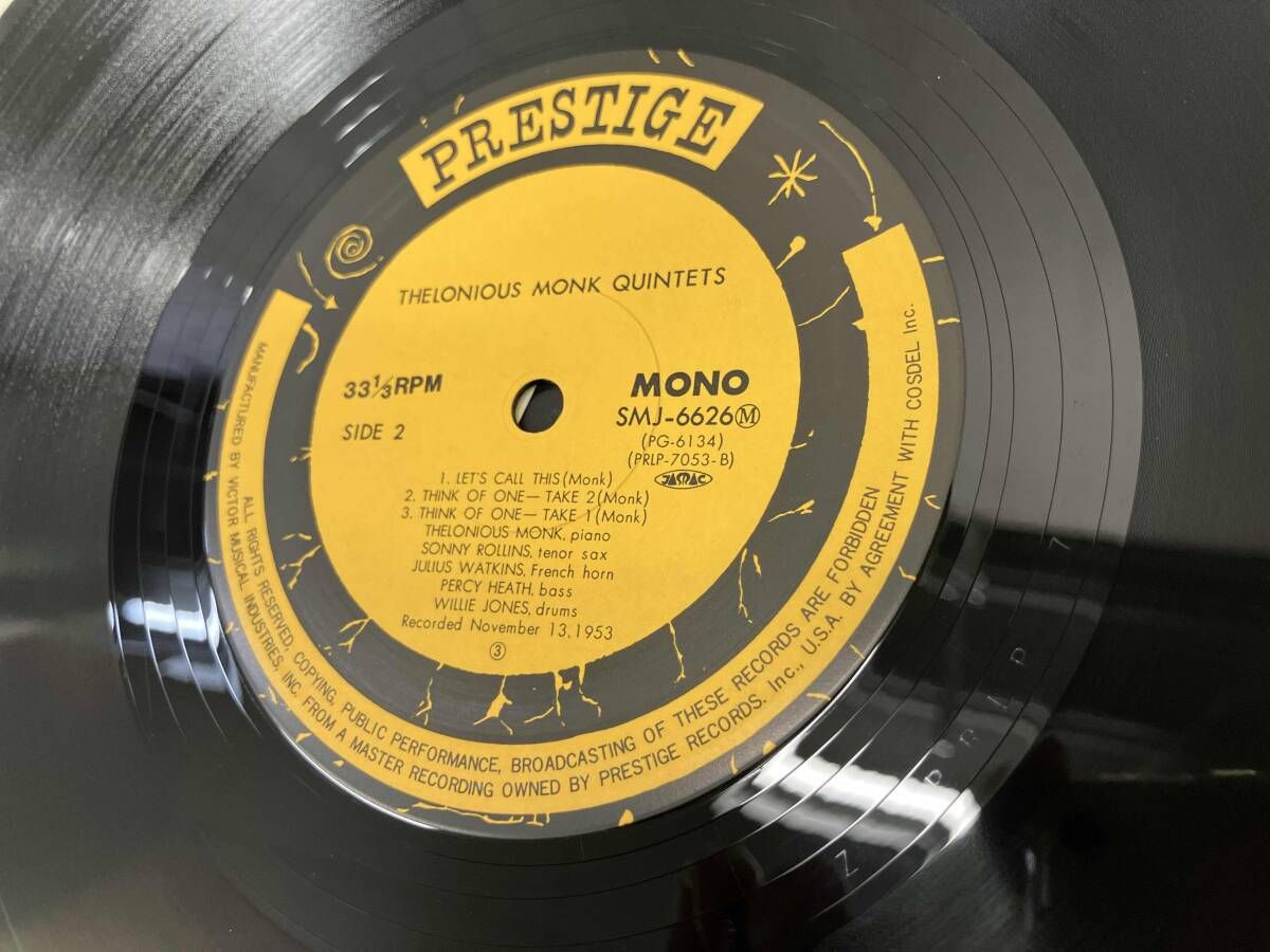 THELONIOUS MONK 完全版レコード ジャンク レコード THELONIOUS MONK QUINTETS セロニアス