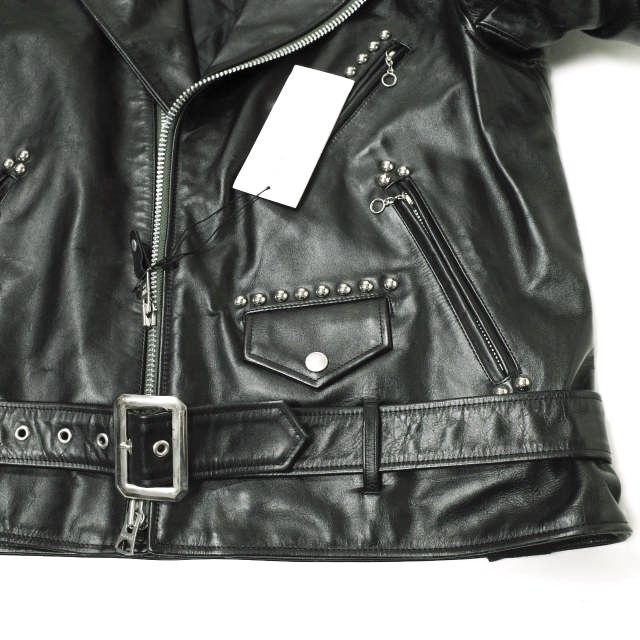 新品 sacai x schott サカイ ショット 22AW 別注 Leather Studs 