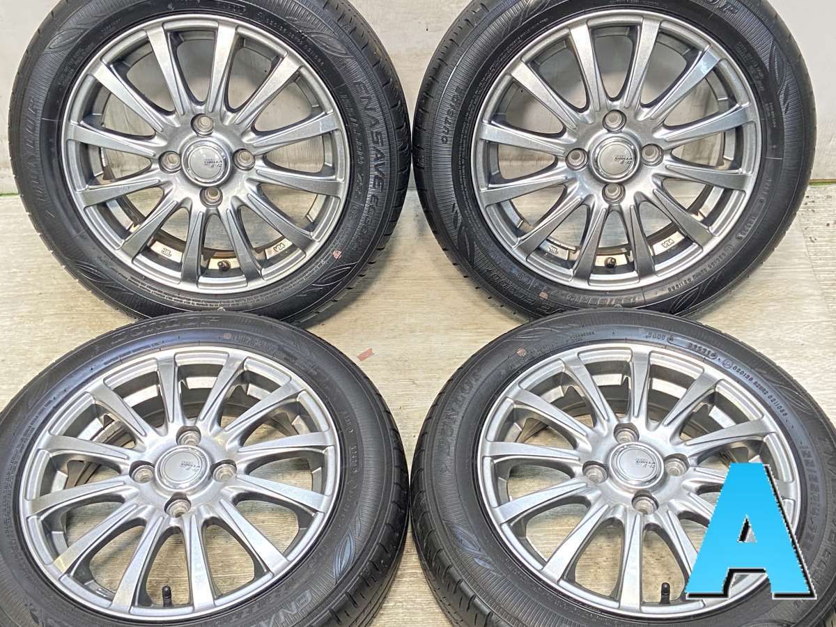 155/65R14  nダンロップ エナセーブ EC300+ n　 SIBILLA B-12 n14x4.5 45 100-4穴 n中古タイヤ サマータイヤ ホイールセット 4本セットn s14250118903