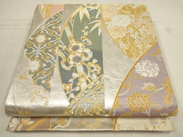 京袋帯 金彩の上品織柄 正絹 AO-2875 京袋帯 金彩の上品織柄 正絹 AO-2875 着物・浴衣