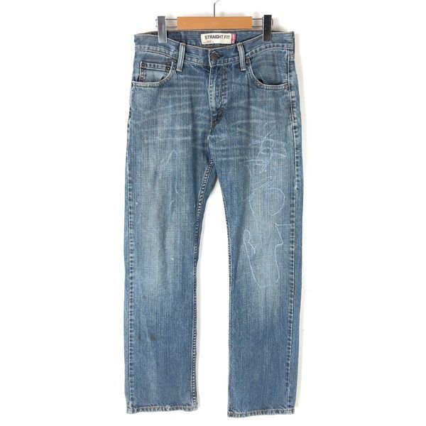 【古着】 Levi's リーバイス 505 デニムパンツ ジップフライ 生地薄手 スリランカ製 ブルー系 メンズW29 【中古】 n043800