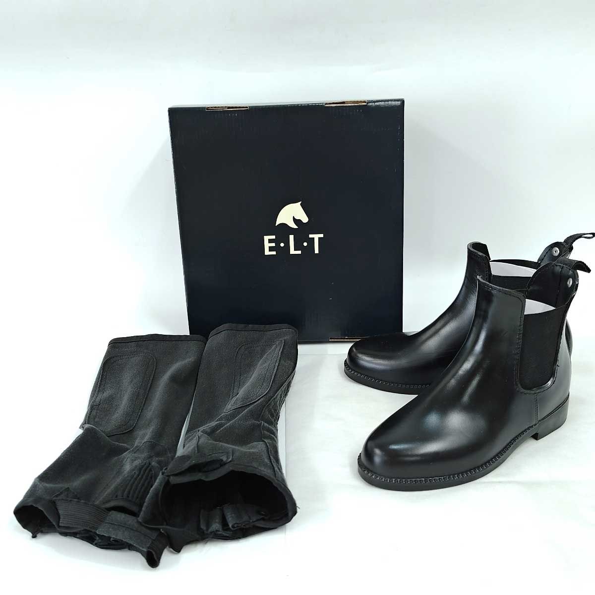 ELT 乗馬 ブーツ サイズ36 Klaus チャップス Lブラック  レディース