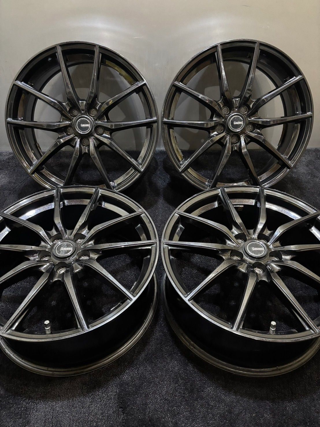 G.speed 17インチ 7J 50 100 5H アルミホイール 4本 プリウス カローラ インプレッサ 2-I361