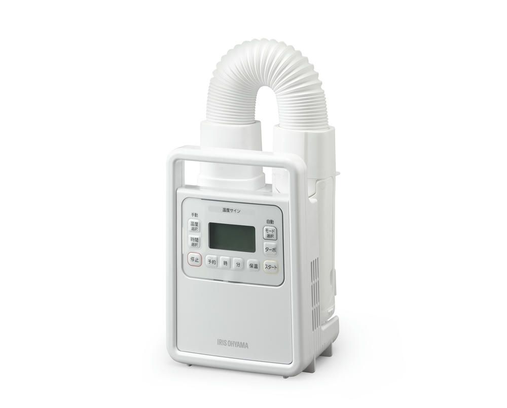 アイリスオーヤマ 布団乾燥機 ふとん乾燥機 布団1組 靴1組対応 ダニ退治 カラリエ あたため予約タイマー 温風機能 軽量 時短 ハイパワー シングルノズル ホワイト IRIS OHYAMA FK-H1-W