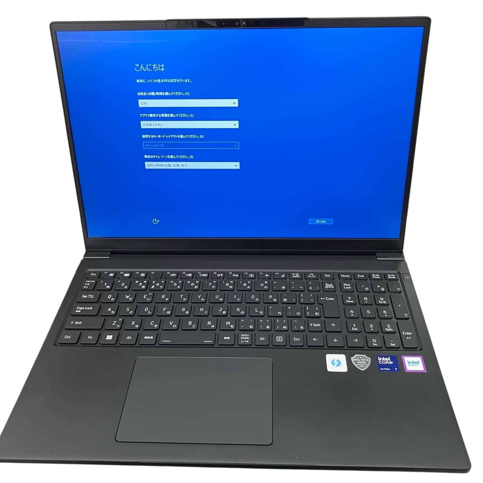 SG00001【現状品】THIRDWAVE ノートパソコン PC DX-M7L 黒 美品 サード 