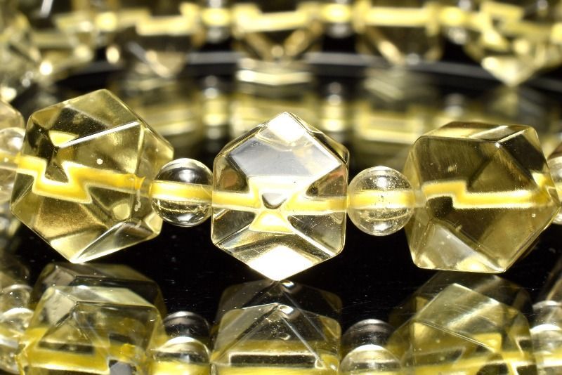 １点物 AAA透明 リビアの宝石 リビアングラス 9 丸玉4.5 mm キューブ多面カット ブレスレット パワーストーン 天然石 _MA9138 NEXPOTALLINN_EU