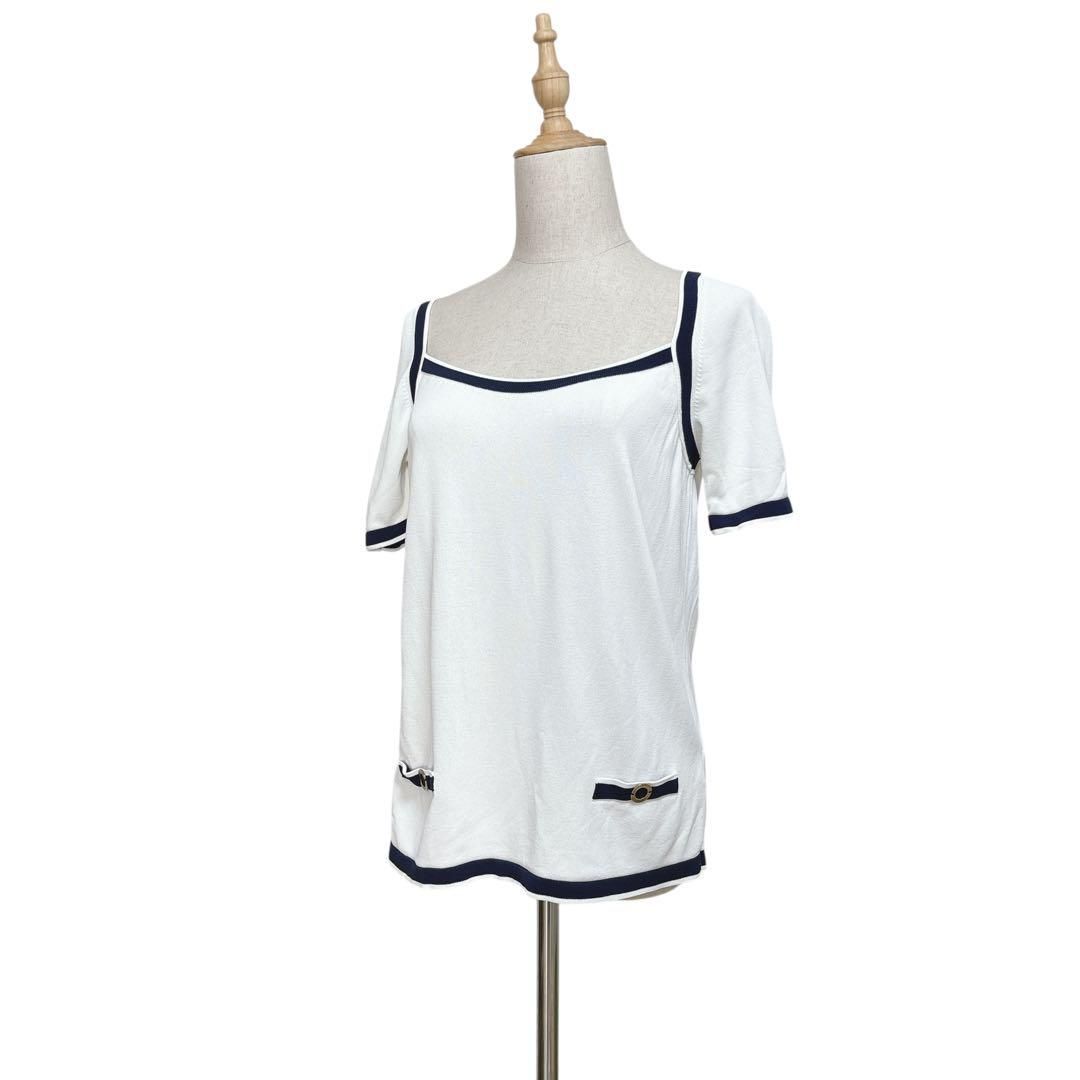  ️激 ️Blumarine F ショートスリーブニット イタリア製 品 半袖 シャツ ブラウス