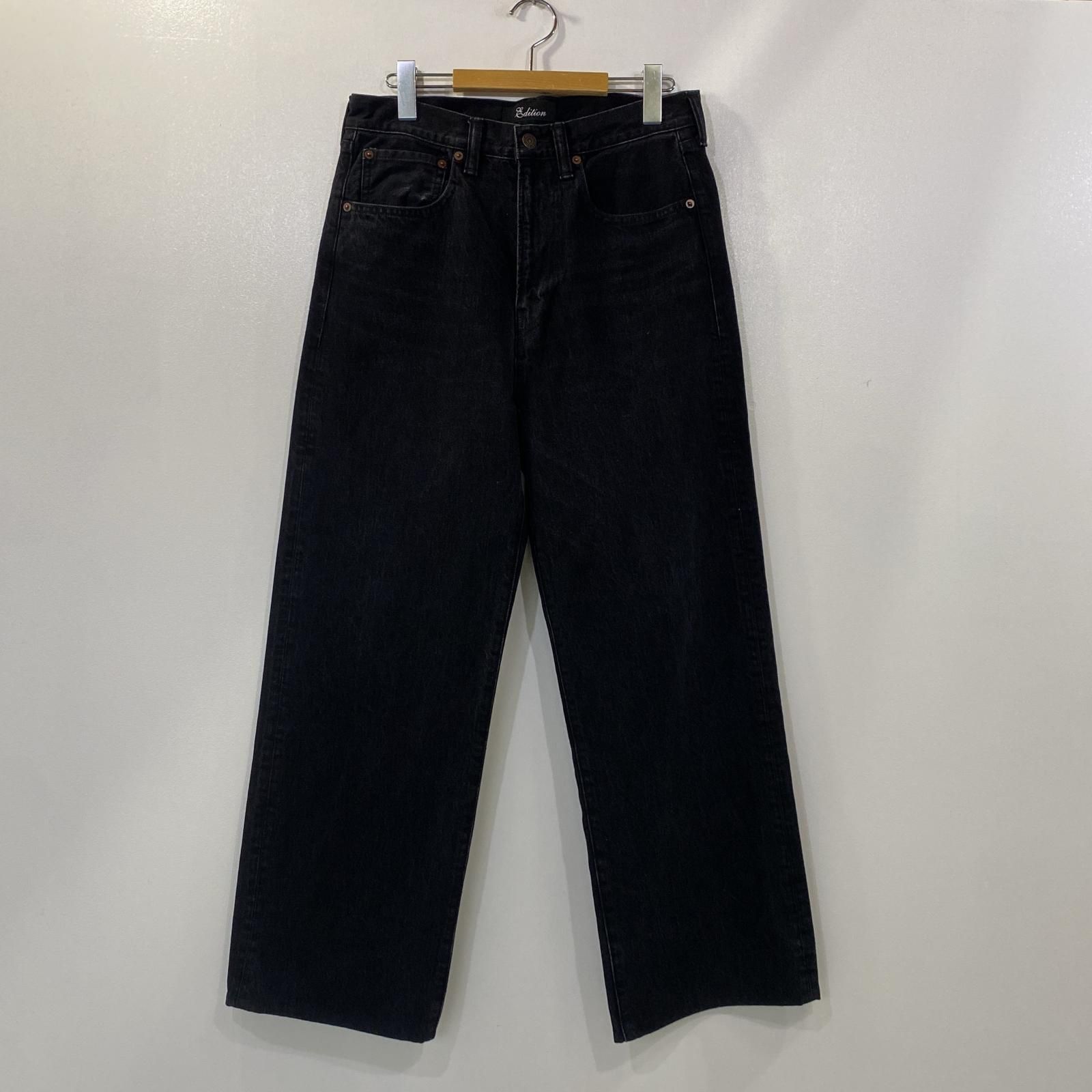 姫路東店 Edition | エディション デニムパンツ コットンブラックデニム ストレートパンツ 51-04-44-04101 ブラック サイズ M 107