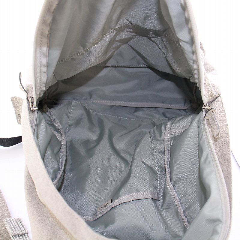 ザッツ zattu リュックサック デイパック スエード ロゴ グレー /BB  