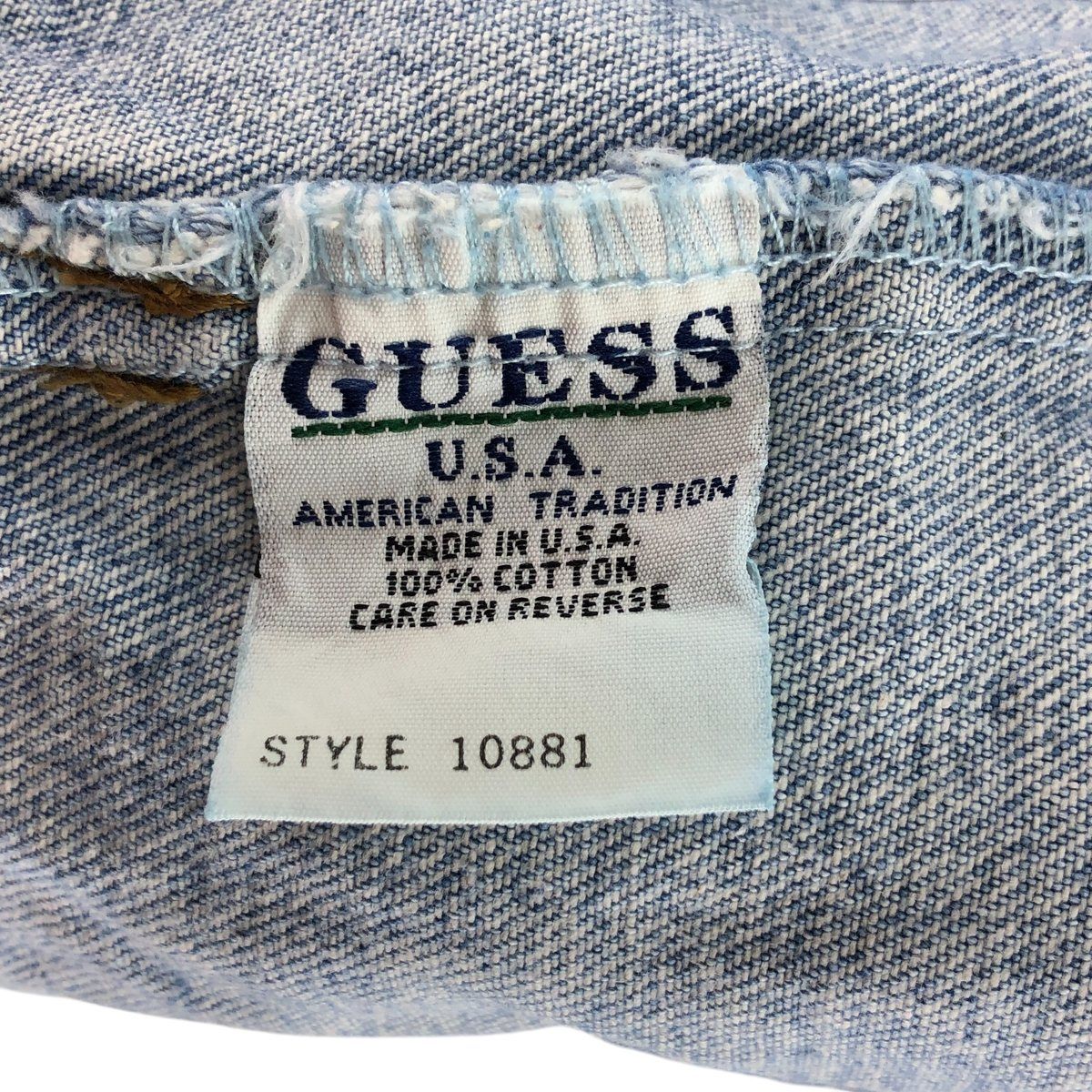 古着 90年代 ゲス Guess JEANS デニムベスト USA製 メンズXL相当 
