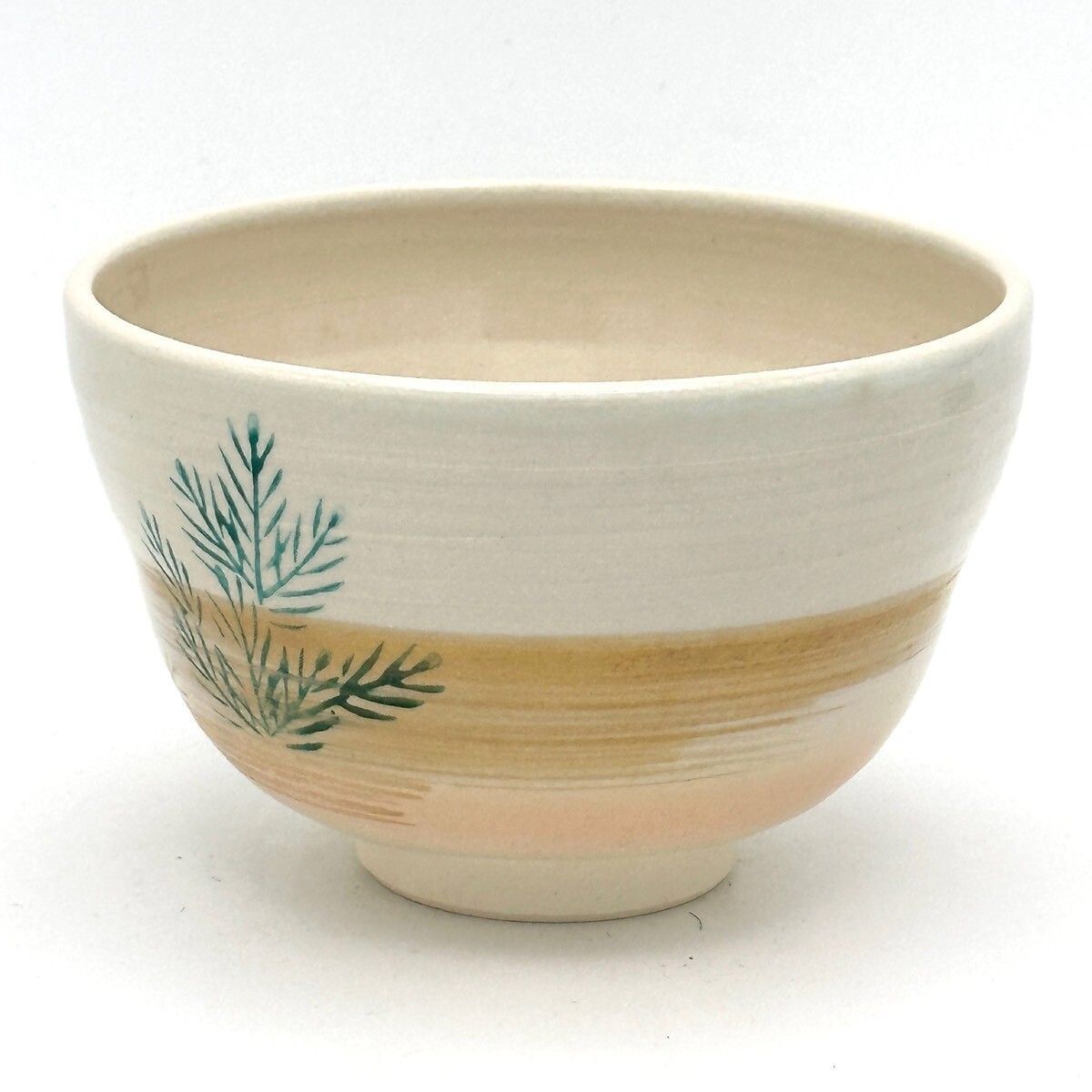 山月窯 川本了生 弥七田織部馬盥茶盌 共箱共布 美濃焼 抹茶碗 抹茶茶碗