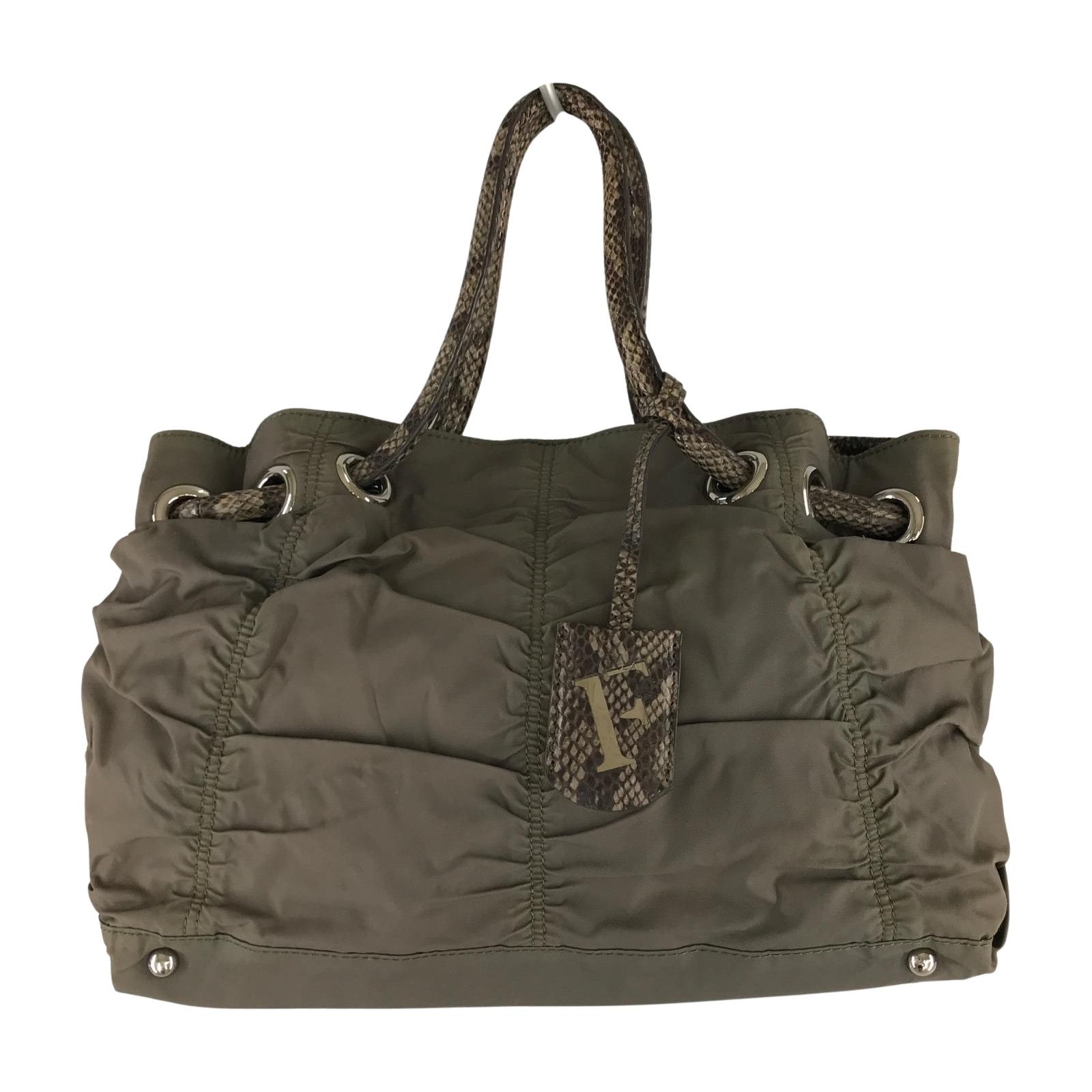 FURLA フルラ　本革ナイロン コンビバッグ FURLA(フルラ) / レザーコンビ/トートバッグ/ナイロン/BLK