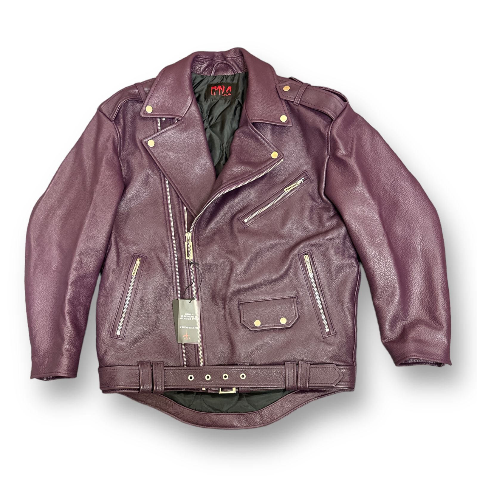 定価220000円 新品 CVTVLIST 22AW 別注モデル leather blouson jacket 2201100102 カウレザー ダブル  ライダースジャケット カタリスト 2 51057A - メルカリ