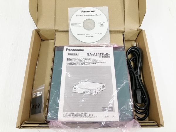 未使用品‼️4ポート パナソニックGA-AS4TPoE PoEスイッチングハブ