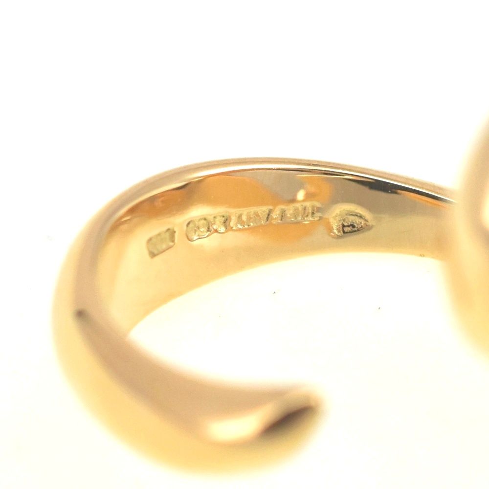 ティファニー TIFFANY-Co. オープンハート リング サイズ49 JP9 K18YG レディース き S 139693