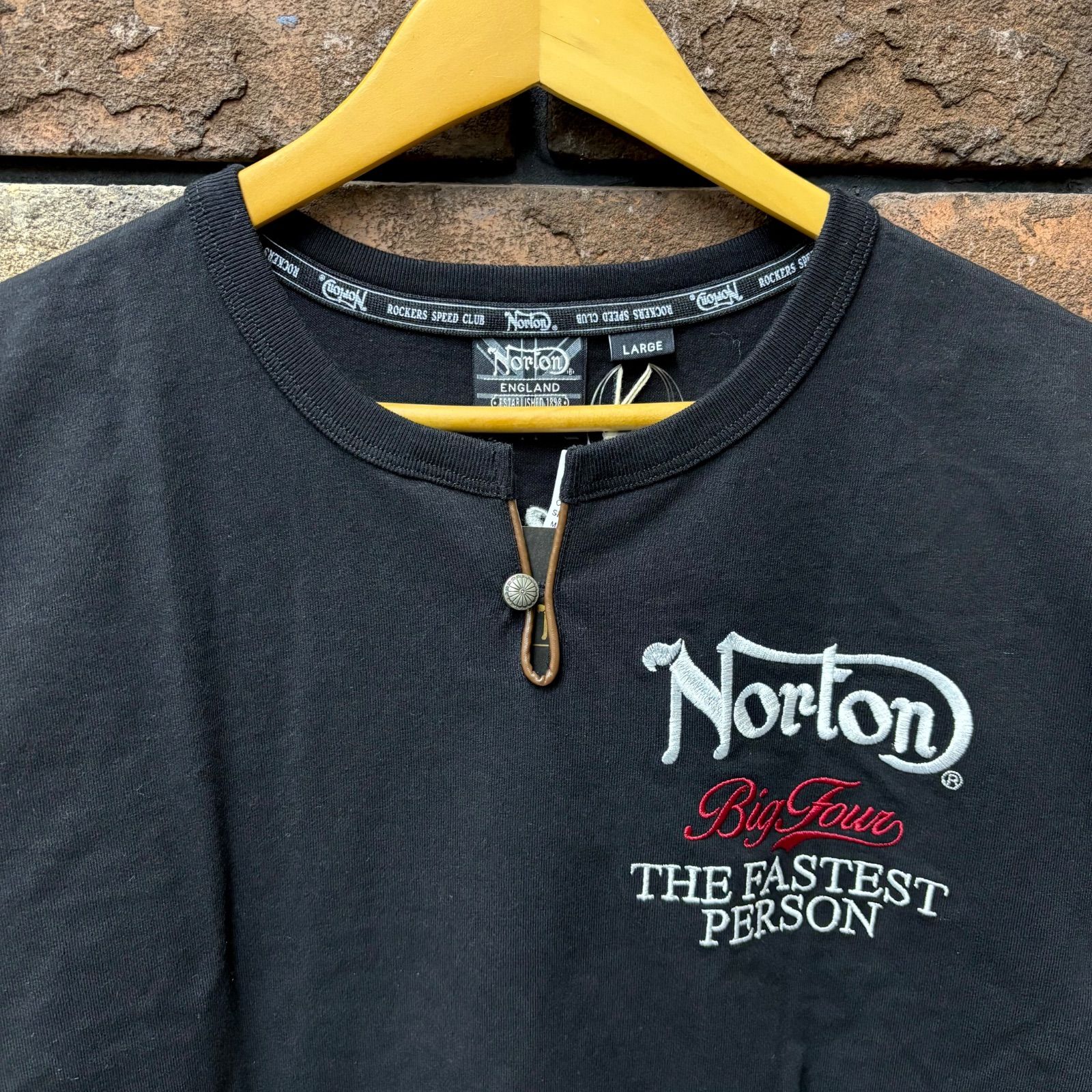 Norton/ノートン】MAXヘンリーTシャツ 刺繍 ロゴ サーマルキー Norton/ノートン】MAXヘンリーTシャツ 刺繍 ロゴ サーマルキー