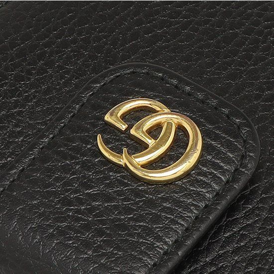 グッチ 財布 GGマーモント 二つ折り財布 レザー ブラック GUCCI - メルカリ