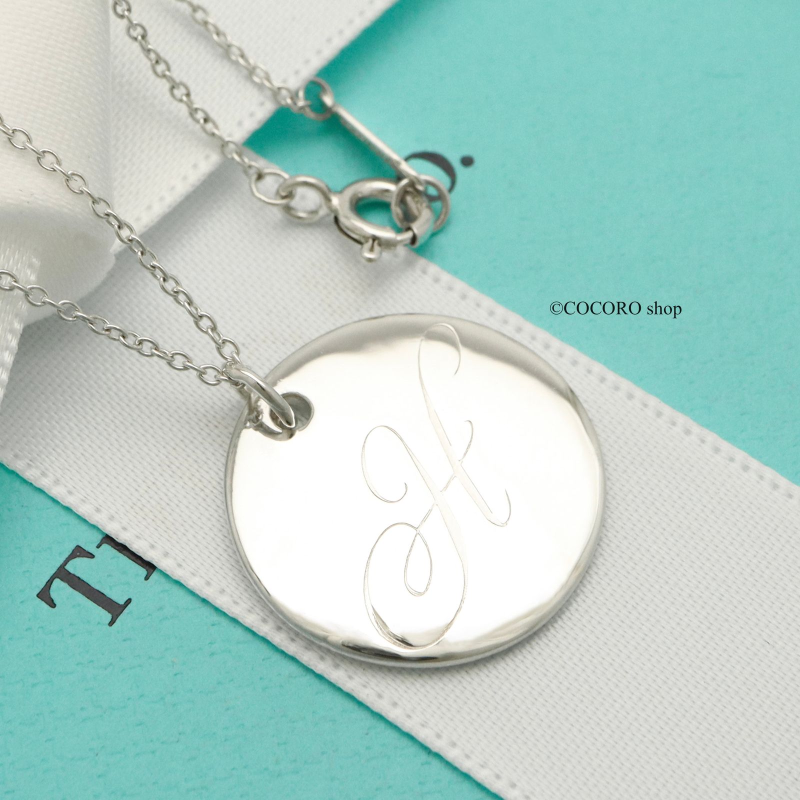 美品】ティファニー TIFFANY&Co. ノーツ レター ラウンド