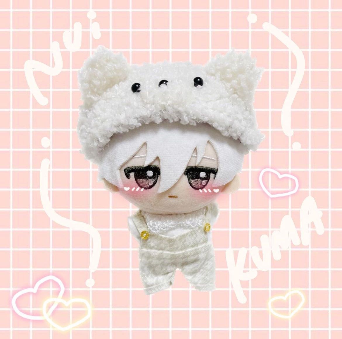 🍦くまみみとサロペット🐻‍❄️ ／ 10cm〜11cmぬいサイズ・ちび