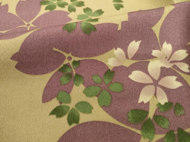 平和屋着物○小紋 舞桜文 洗える着物 AABB7960ck