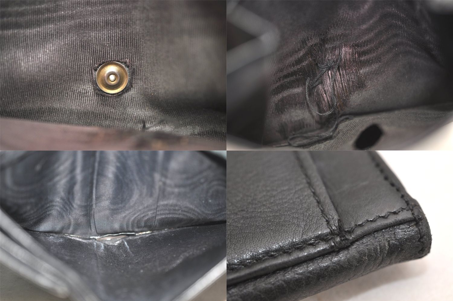 キャビアスキン 二つ折り財布