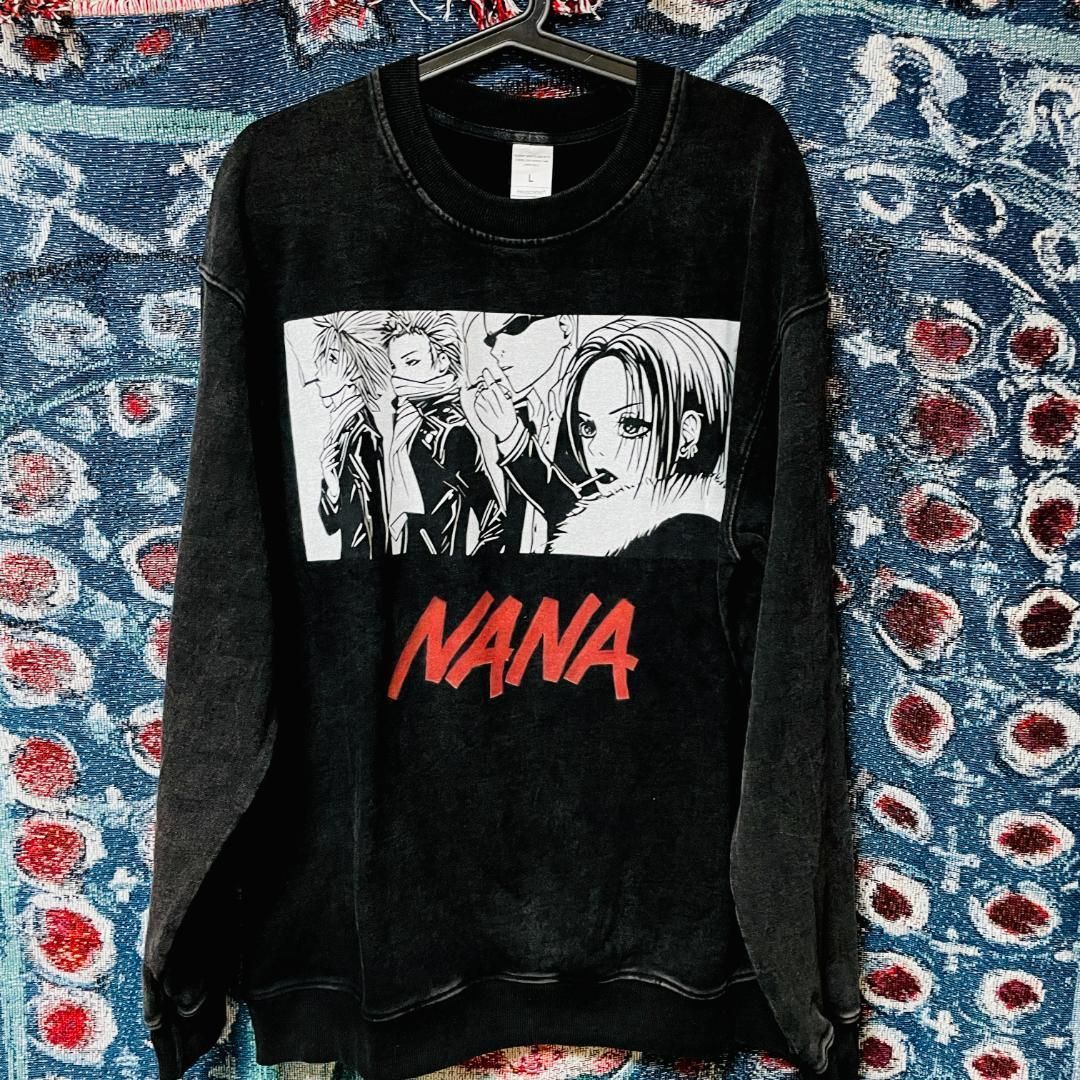 バンド NANA スウェット ロンT 長袖 新品未使用 ブラック 漫画 L XL XXL 個性的 レア ハイセンス トレンド 新品未使用 古着好き  彼氏 お父さん 弟 男性 アニメ 映画 サブカル - メルカリ