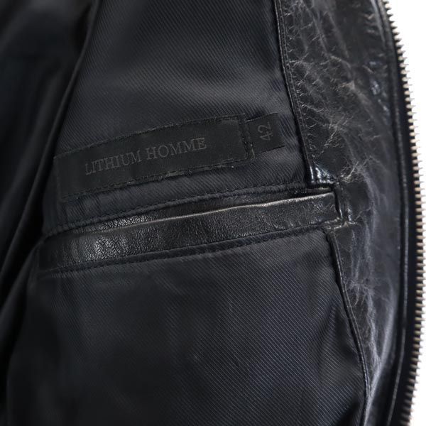 美品】LITHIUM HOMME 42 リチウムオム シングルライダース-