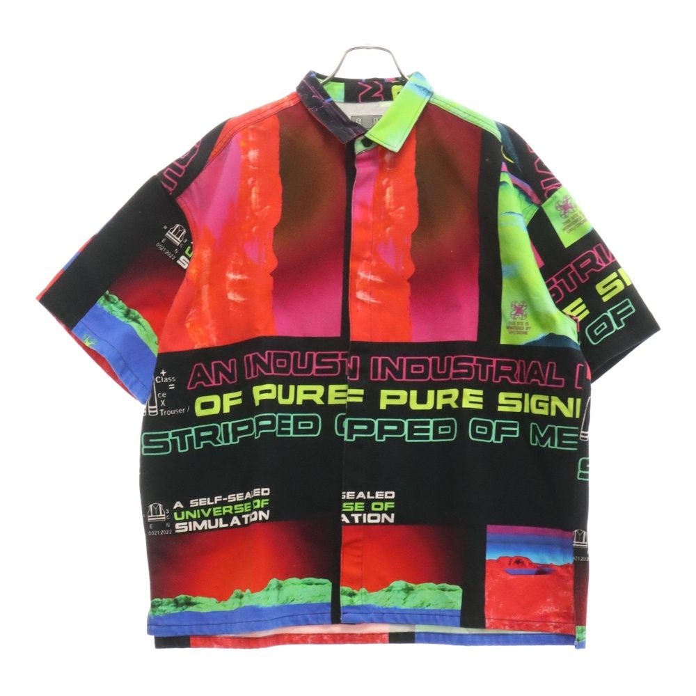 c.e cav empt (シーイー) SHORT SLEEVE MULTI SHIRT 総柄 オーバーサイズ半袖シャツ マルチカラー
