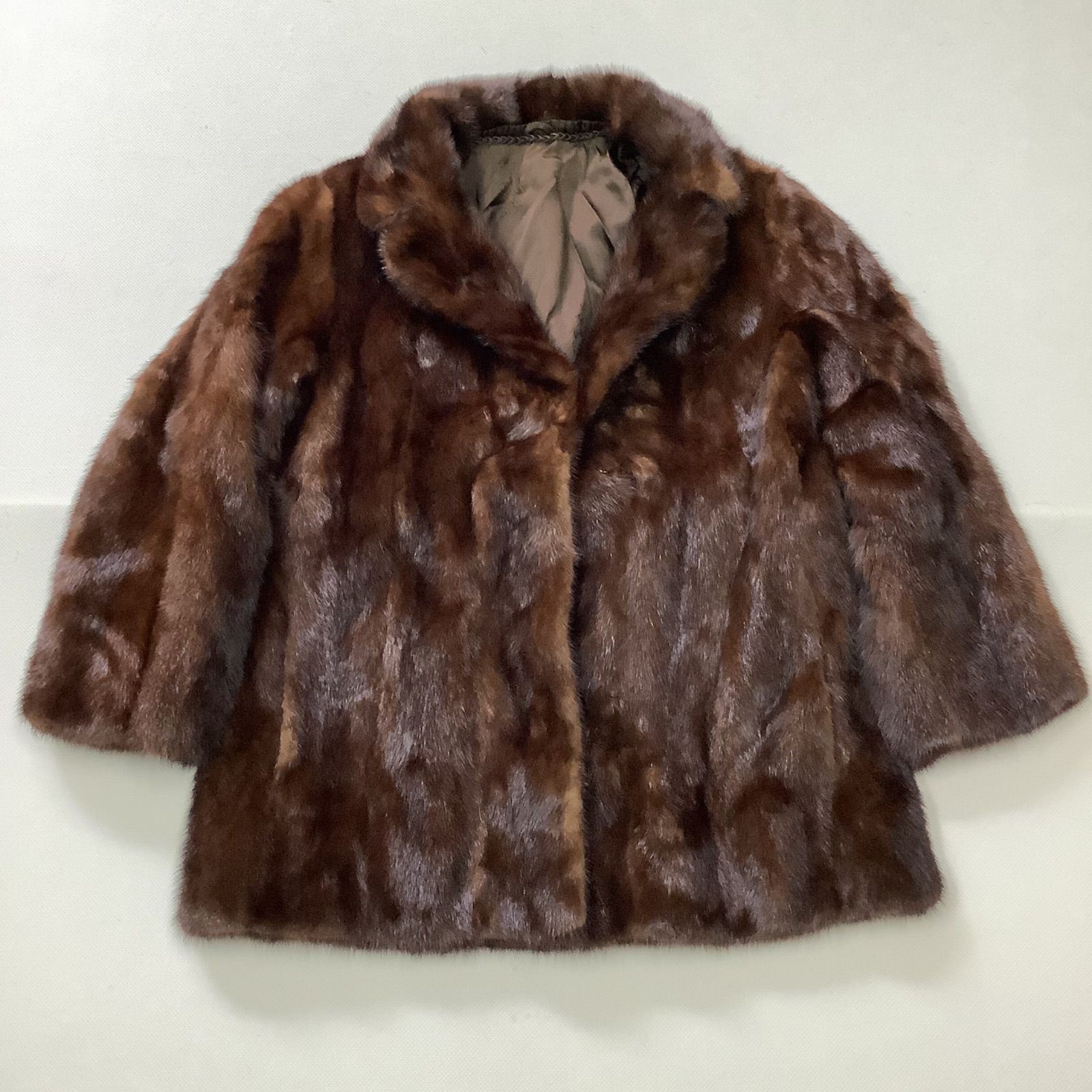 デミバフミンク ファーコート 毛皮コート ミドルコート ブラウン系 M-L相当 楽天市場】ファーコート ミンク フェイクファーコート 毛皮コート