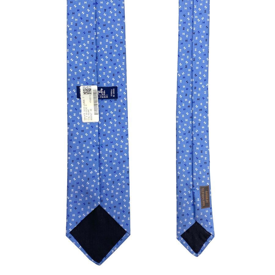 HERMES エルメス 未使用品 現行 ネクタイ マイヨン・ディヴェール H柄 シルクタイ 7 cm 《マイヨン・ディヴェール》 - グレー | Hermès