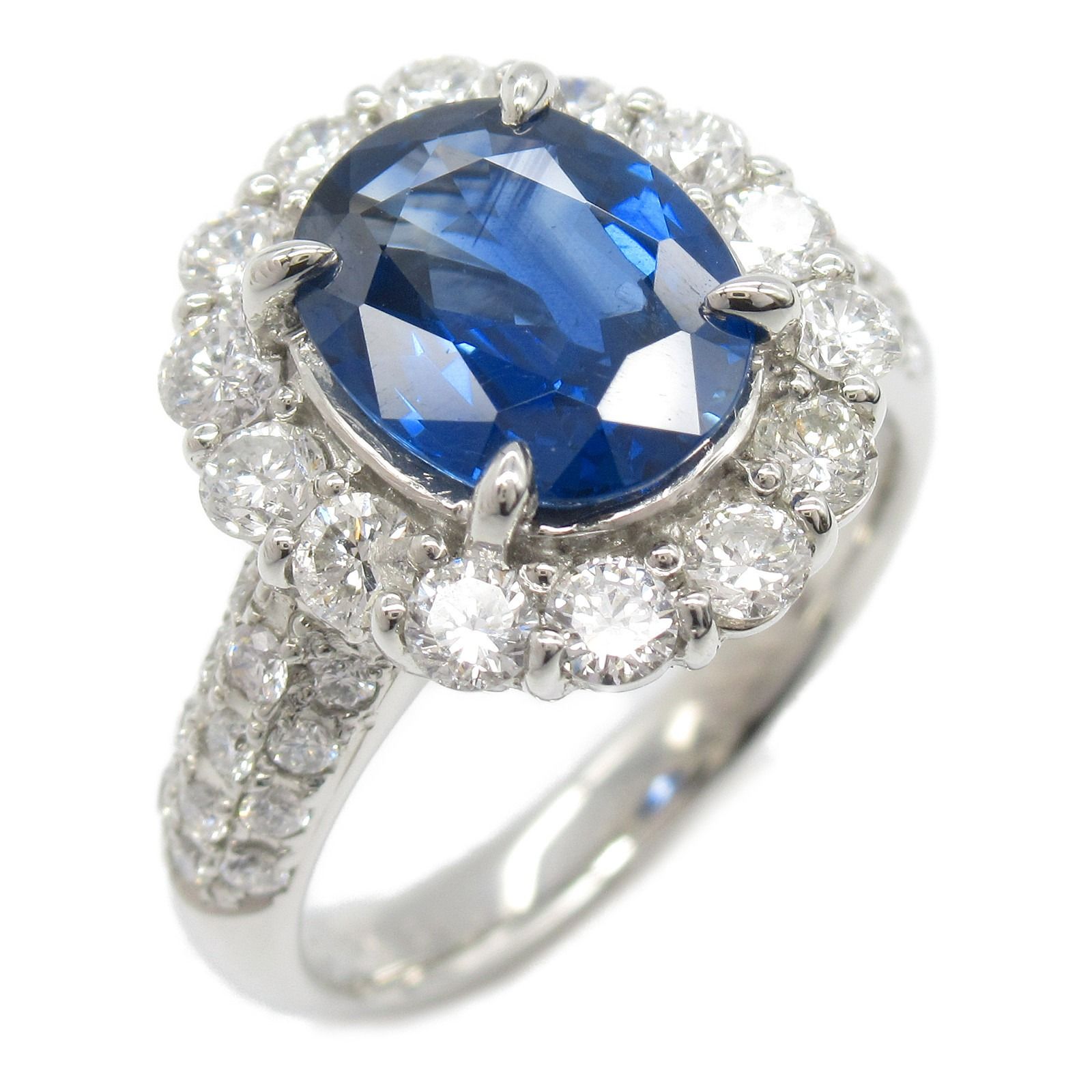 ジュエリー JEWELRY リング 指輪 サファイア ダイヤモンド リング ｻﾌｧｲｱ 8.9g 11 Pt950プラチナ ダイヤモンド リング レディース Used A
