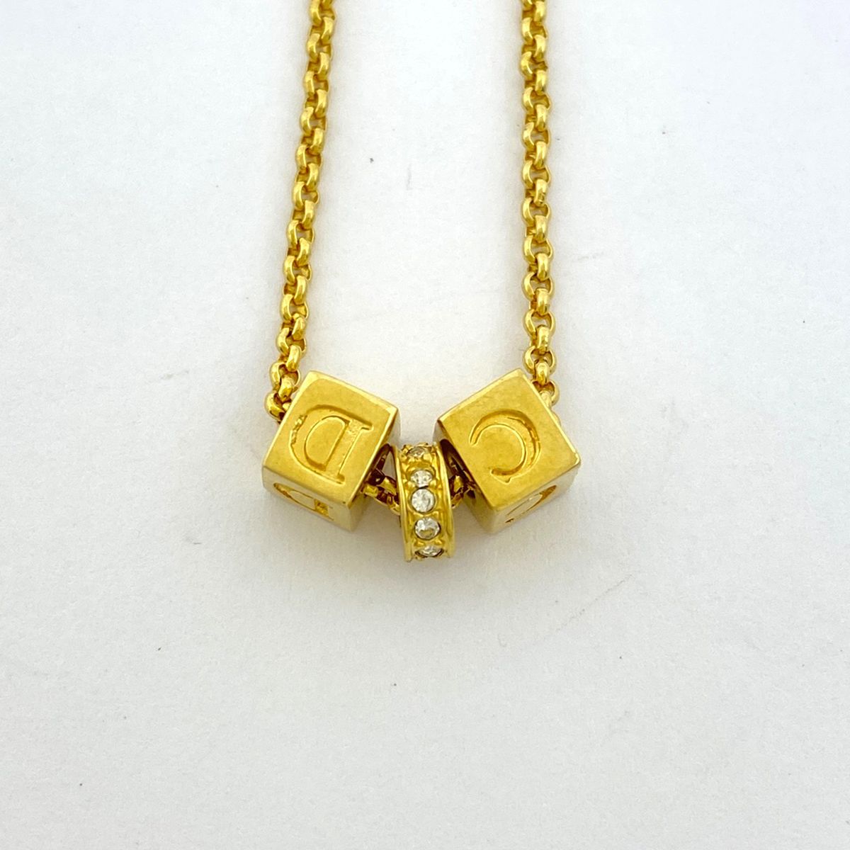 CHRISTIAN DIOR クリスチャンディオール ロゴネックレス ライン