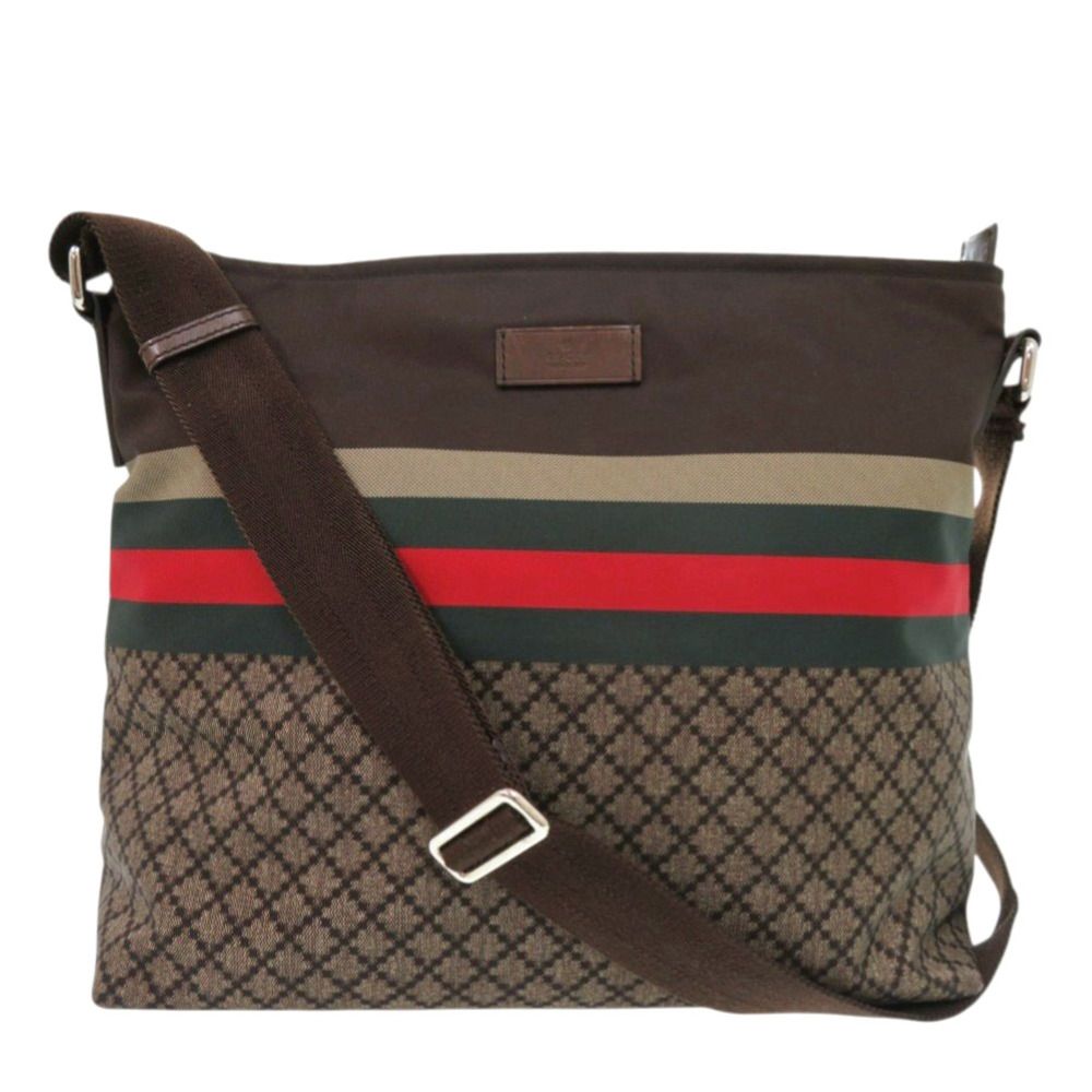 GUCCI グッチ ディアマンテ シェリーライン ショルダーバッグ ナイロン 美品 グッチ ディアマンテ シェリーライン 270410 ナイロン