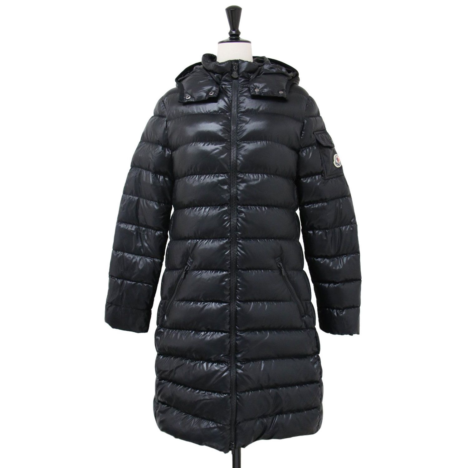 美品 MONCLER モンクレール ジャケット ブラック 黒 14A(164cm) Moka ダウンジャケット フード付き ロング コート Aライン  キッズ アウター【レディース】 - メルカリ