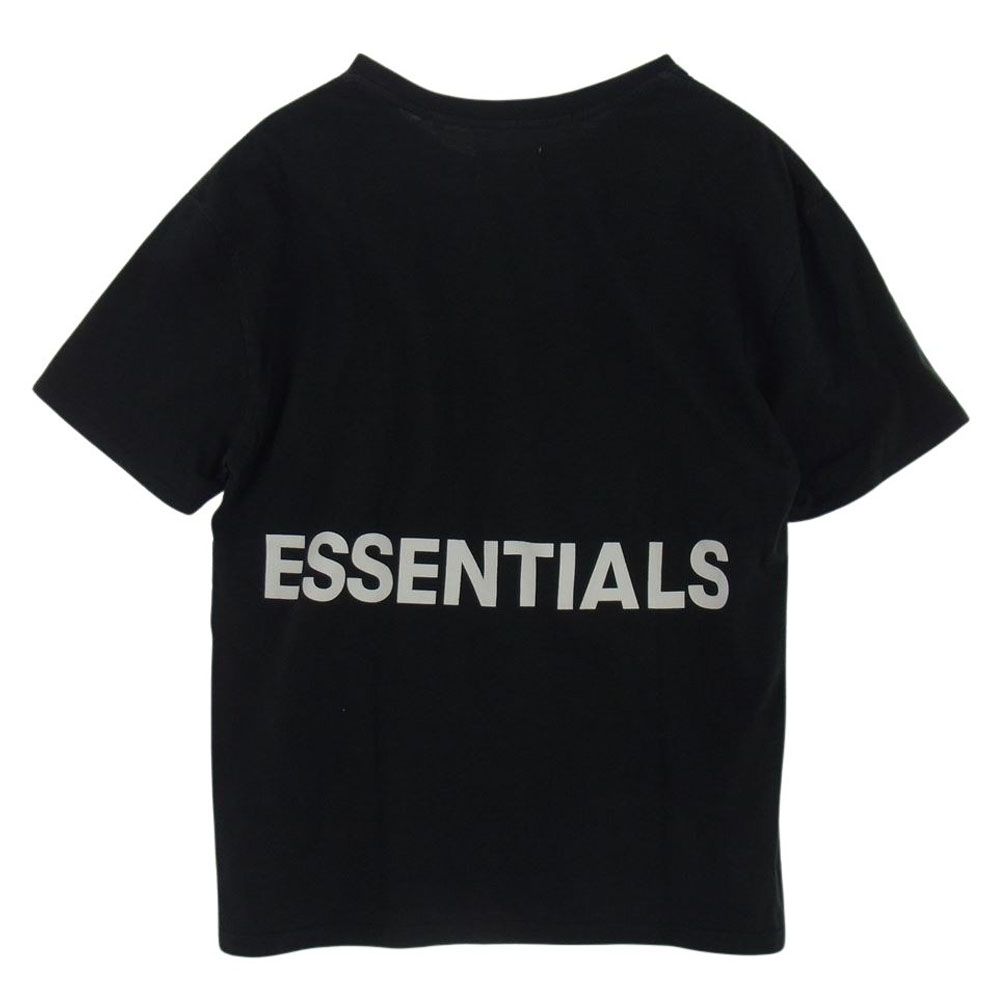 FEAR OF GOD フィアオブゴッド Ｔシャツ ESSENTIALS エッセンシャルズ バック ロゴ Tシャツ カットソー ブラック ブラック系 S【中古】