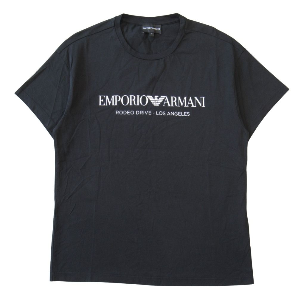 新品・未使用！ EMPORIO ARMANI 半袖Tシャツ ブラック L 新品】EMPORIO ARMANI／ブラック クルーネック Tシャツ Lサイズ