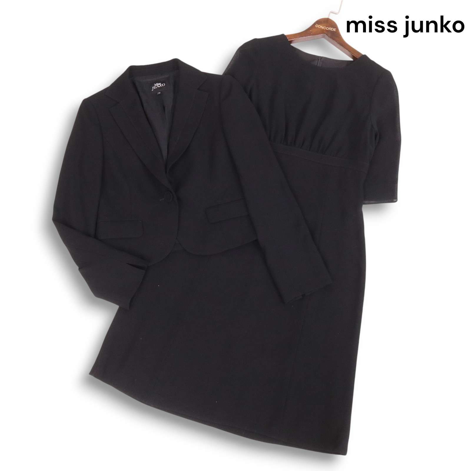 Miss JUNKO ミス ジュンコ 通年 ワンピース ジャケット ブラック