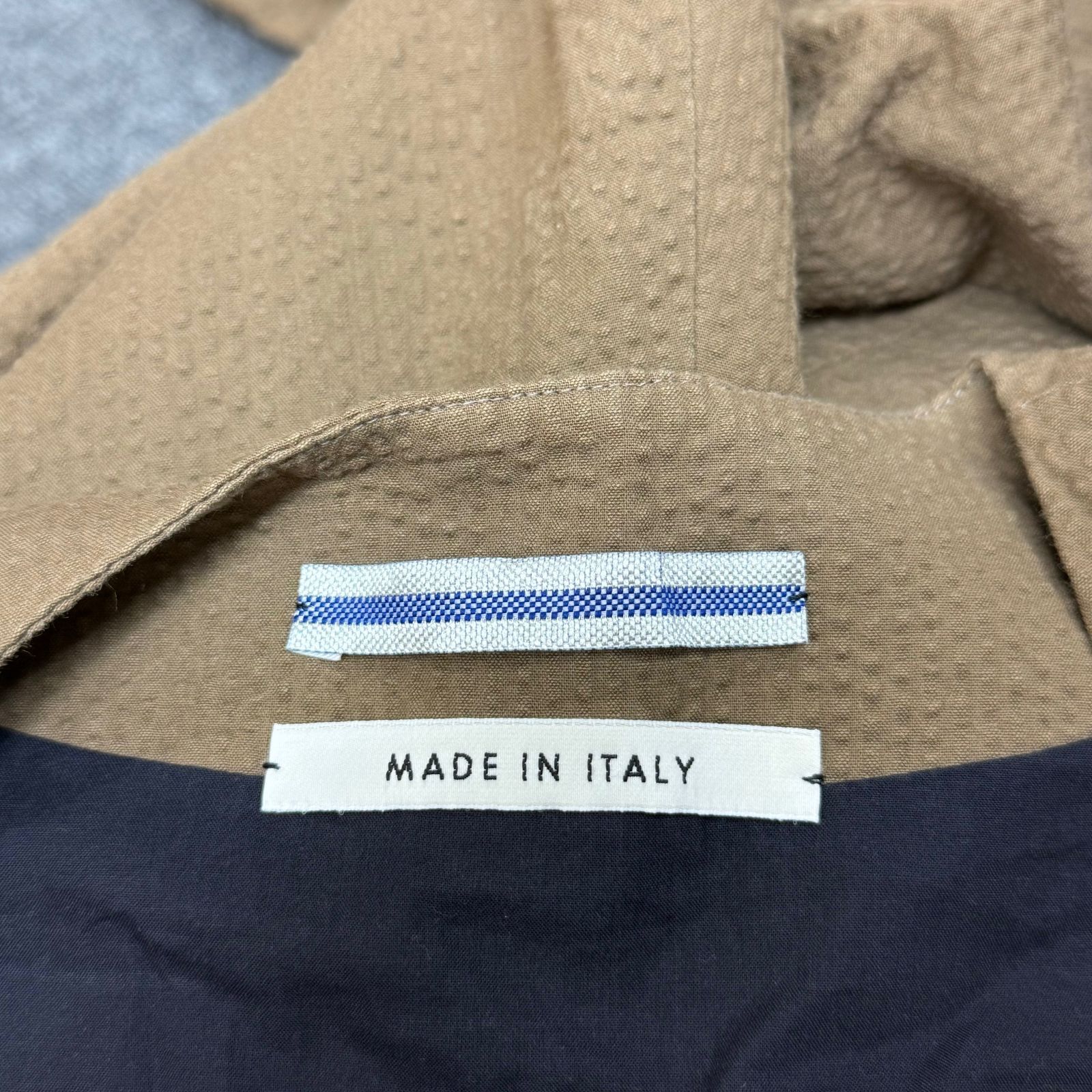 CRISTASEYA 22SS シアサッカーノーカラージャケット