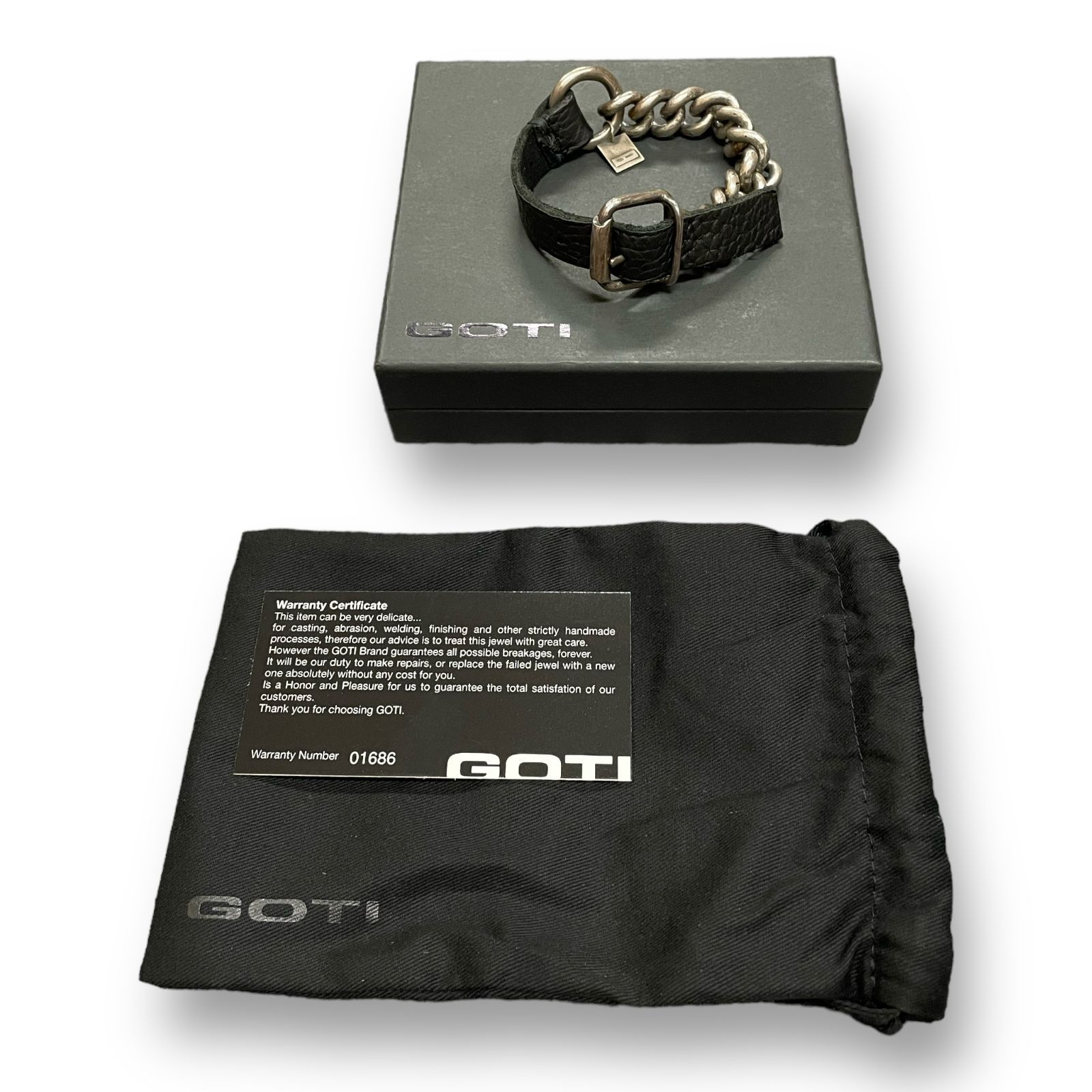 未使用 GOTI レザーコンビ ブレスレット ゴッティ 54299A - メルカリ