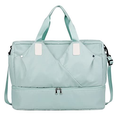 ライトグリーン Ganve ボストンバッグ レディース 2泊3日 キャリーオンバッグ メンズ 大容量 30L ショルダーバッグ 斜めがけ 4way 軽量 修学 旅行 バッグ 女性用 可愛い 人気 旅行カバン アウトド