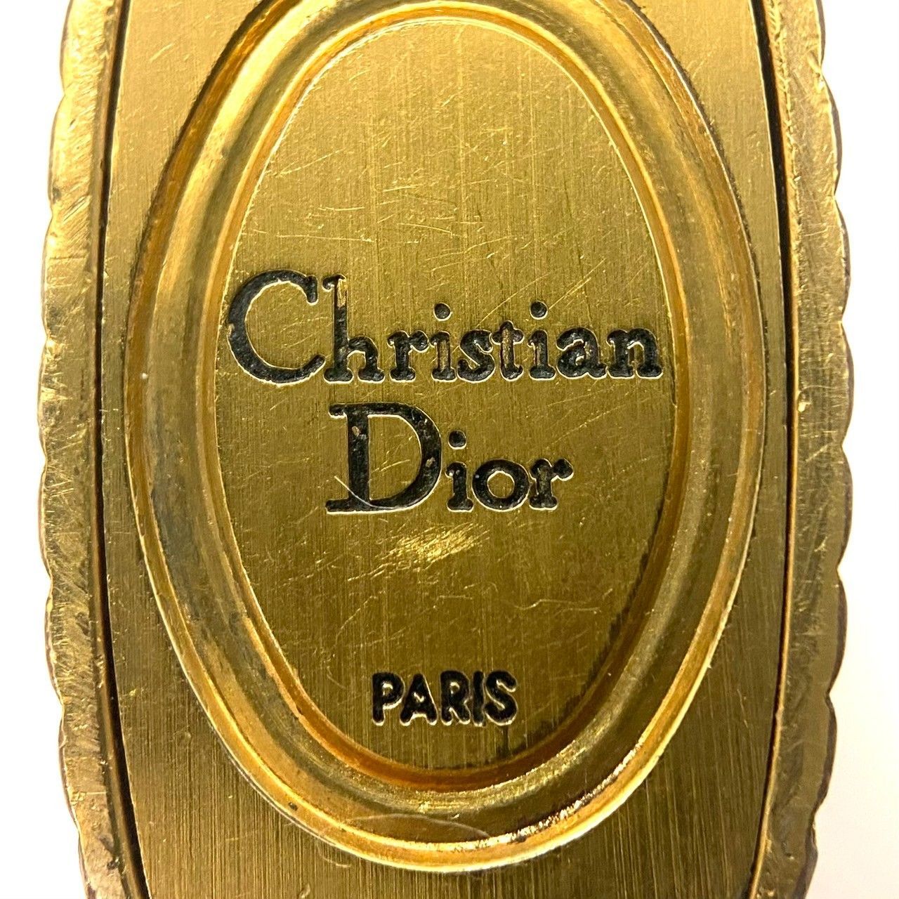 SJ2【Dior】ローラー式 ガスライター ゴールド/金カラー