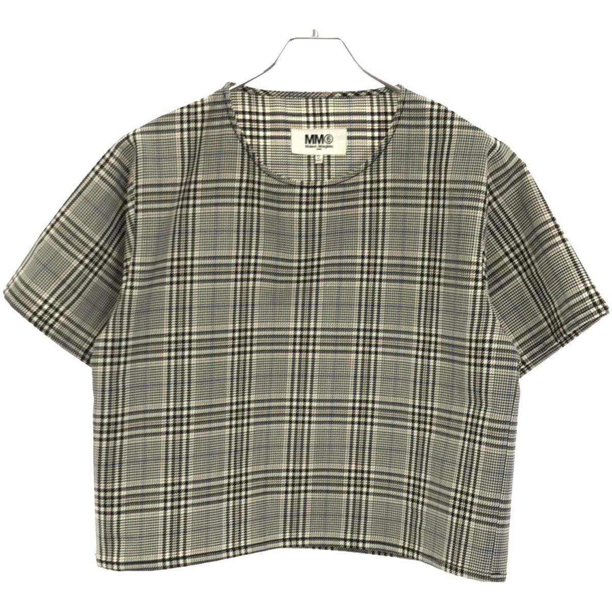 MM6 エムエムシックス 19SS Check Wool Blend Top ウールブレンド 