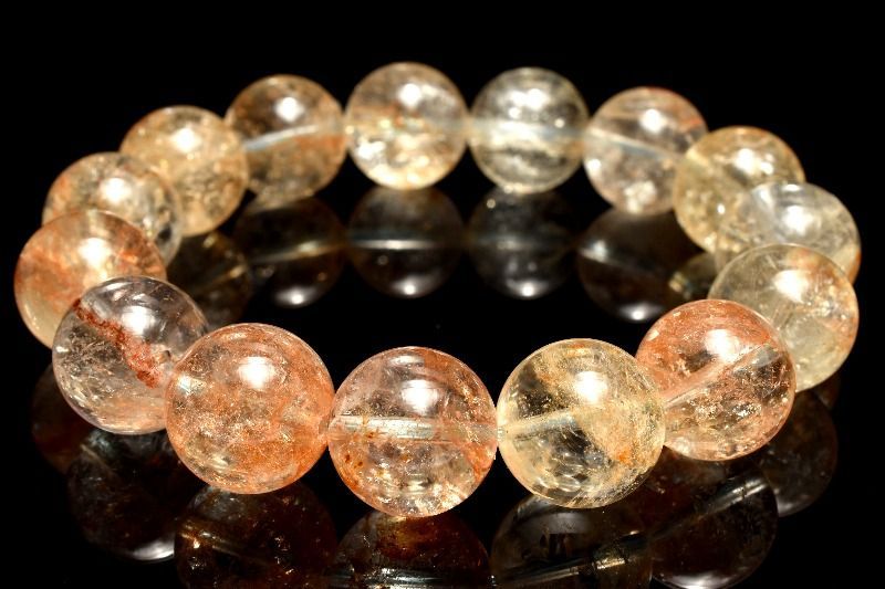 １点物 天然色 ヒマラヤ産 アクアマリン 14.5mm ブレスレット パワーストーン 天然石 _MA8531