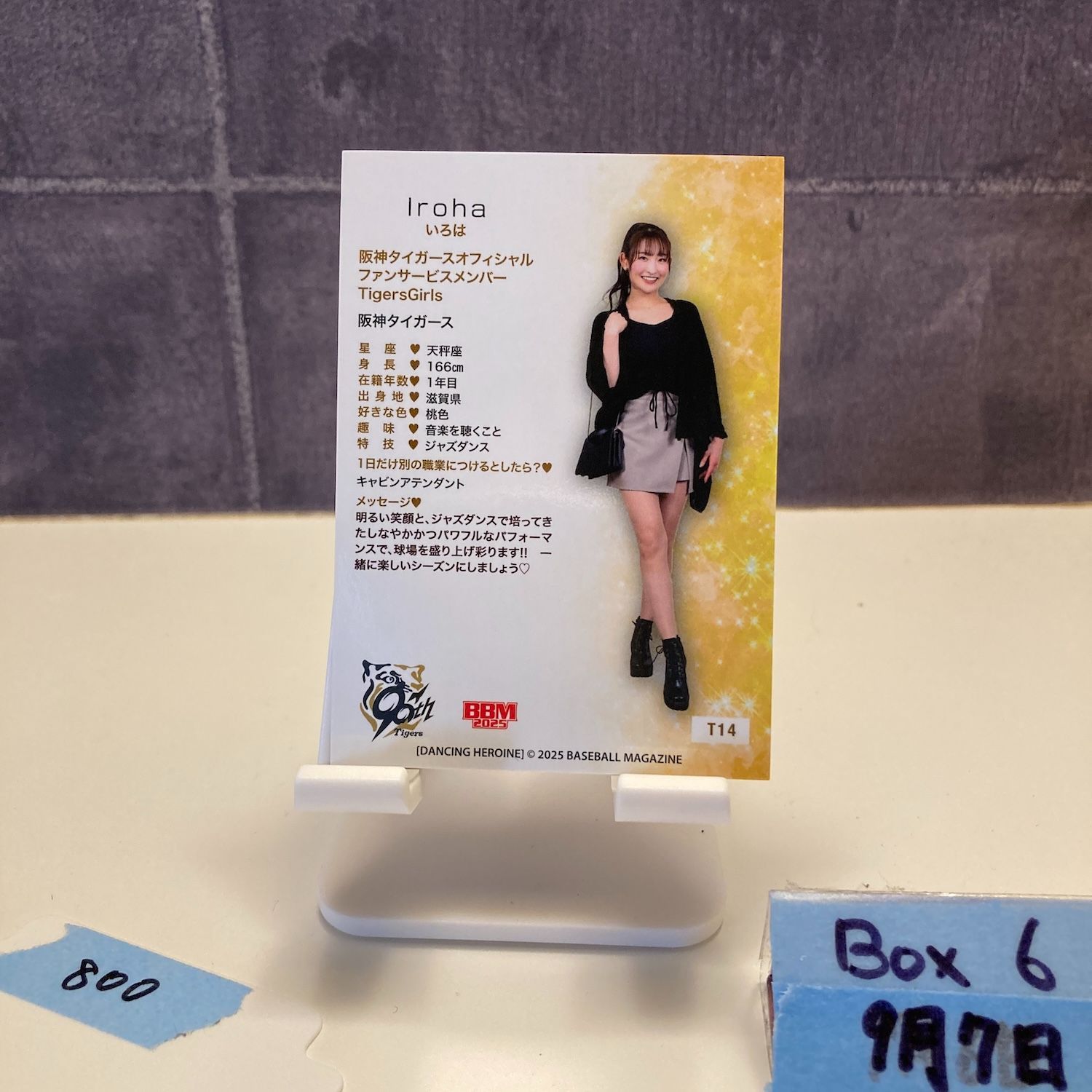 2025 BBM DANCING HEROINE Iroha 阪神タイガース TigersGirls チア