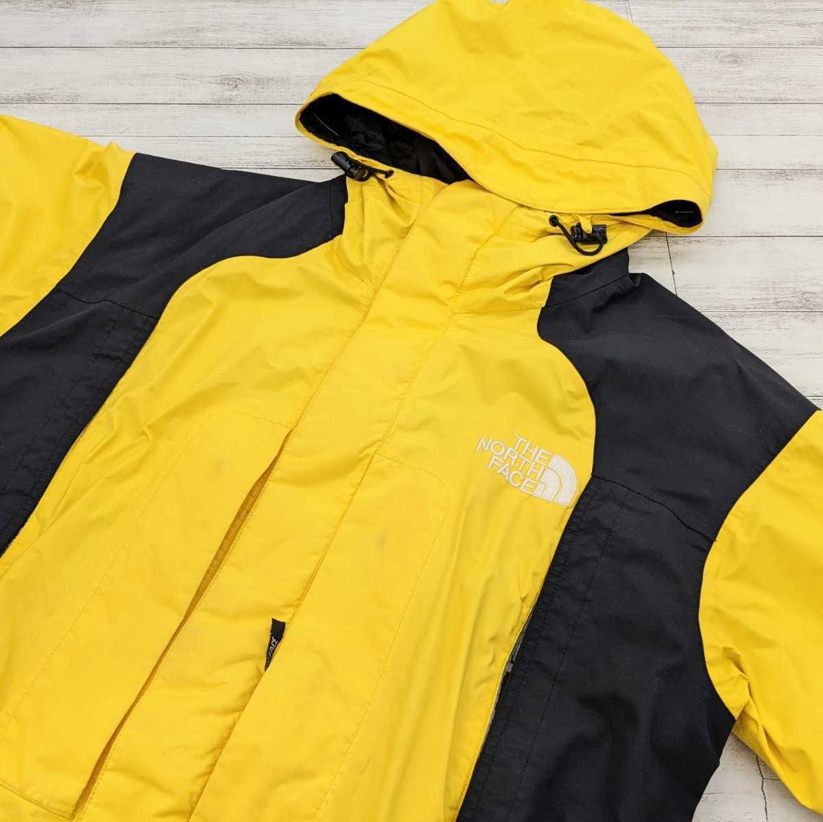 THE NORTH FACE マウンテンパーカー 00s old 海外規格 バングラデシュ製 イエロー マウンテンライトジャケット サイズM 古着  GORE-TEX