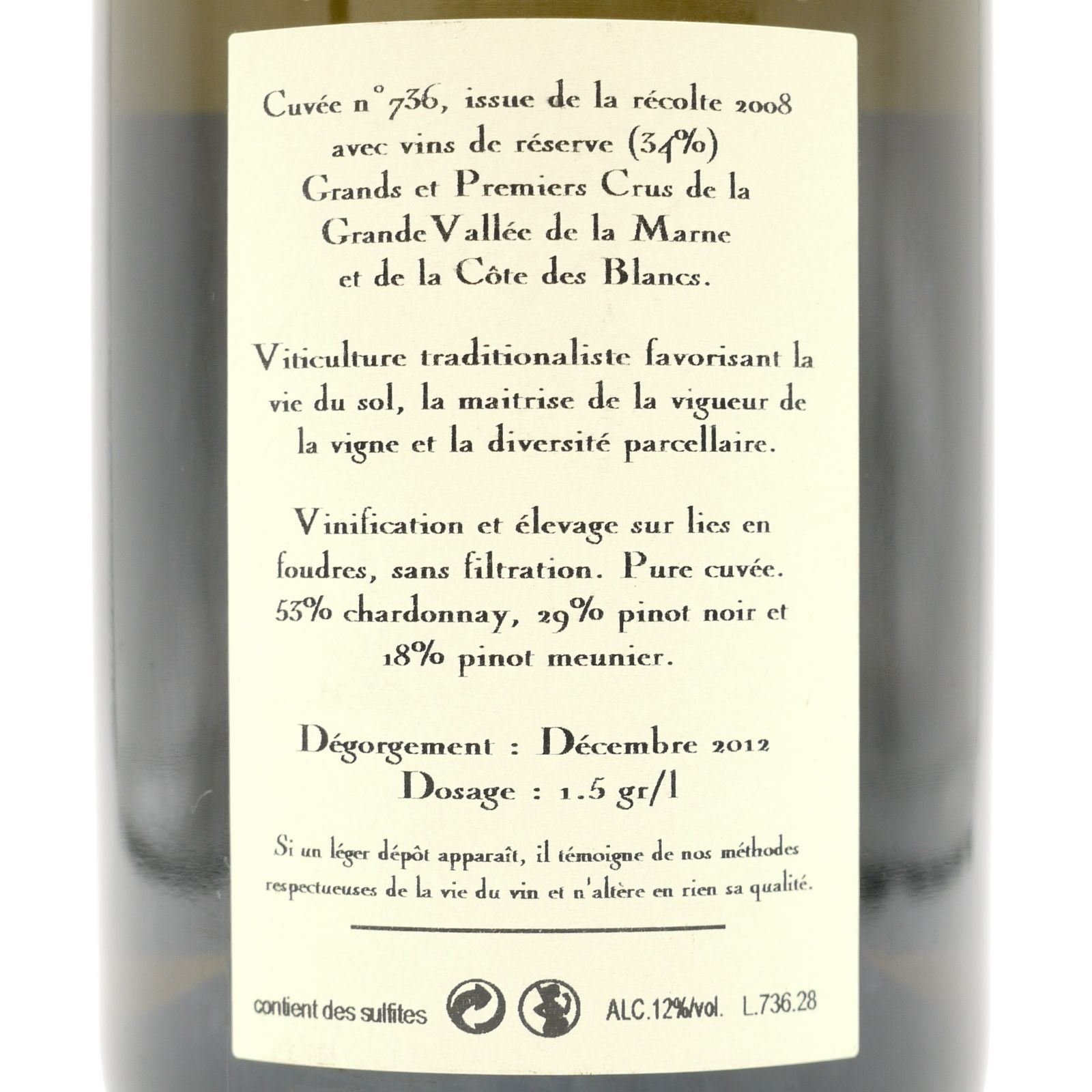 シャンパン ジャクソン キュヴェ No. 736 N.V. 750ml フランス