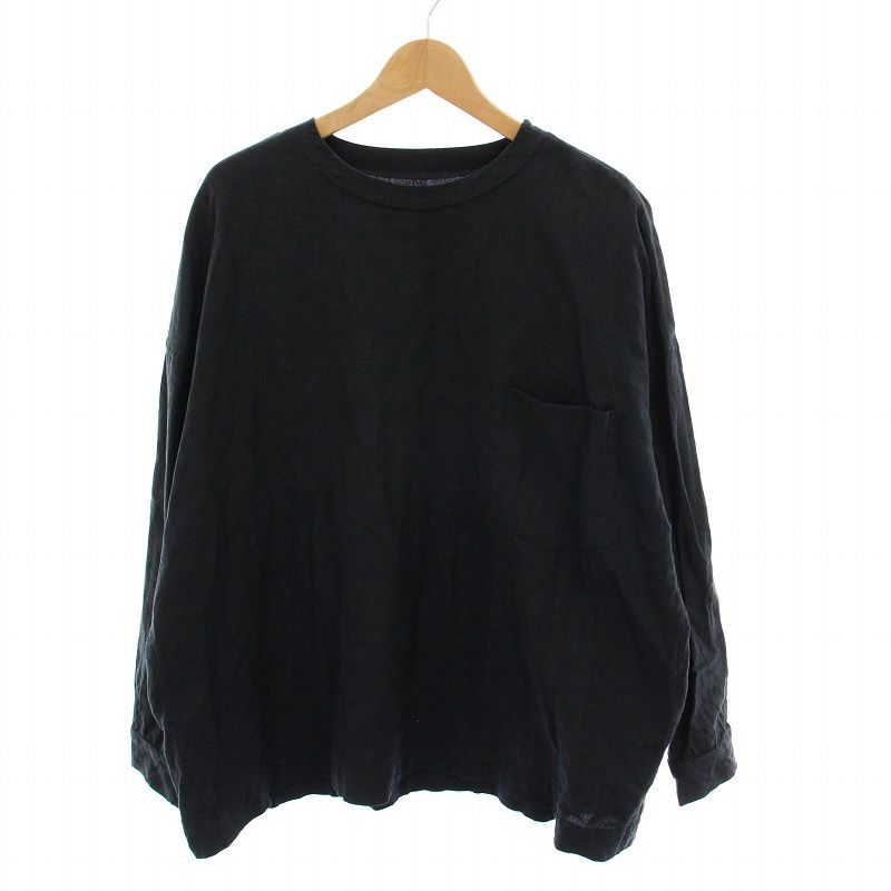 アーツ-サイエンス ARTS - SCIENCE ARTS-SCIENCE Tシャツ カットソー コットン リネン混 長袖 3 紺 黒 0203-U6110-1058 |YM