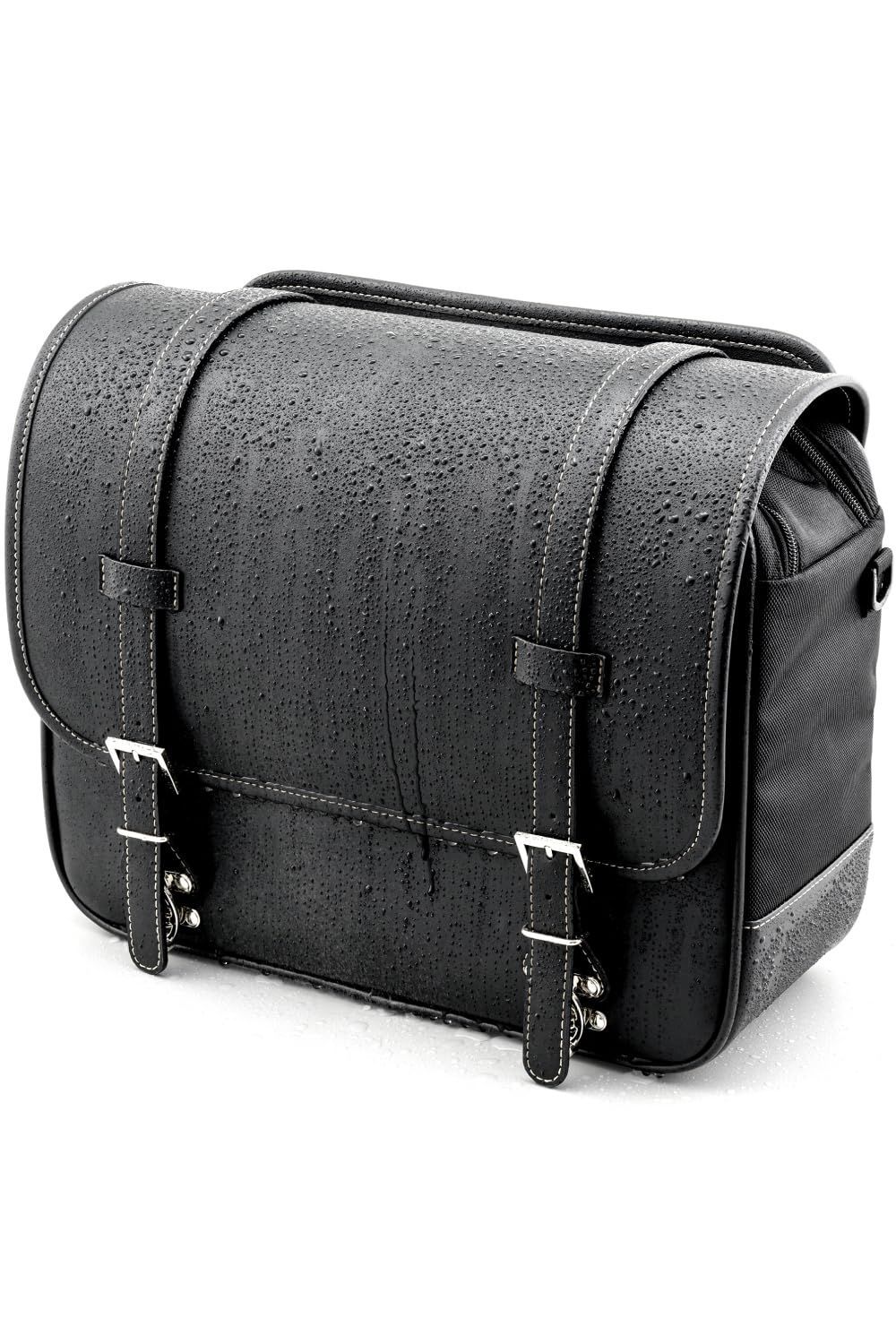 ヘンリービギンズ Henly Begins デイトナ バイク用 サイドバッグ サドルバッグ プレーン ブラック