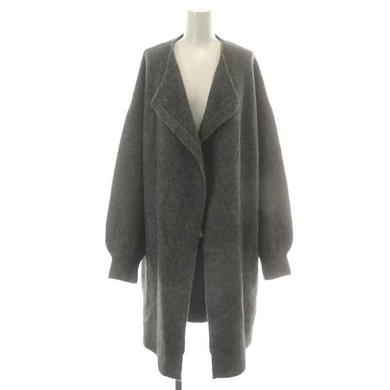 セオリー theory 17AW アヴァロンローブコート AVALON ROBE COAT ニットカーディガン ロング 長袖 バルーンスリーブ ウール  M グレー 7409603 /NW19 - メルカリ