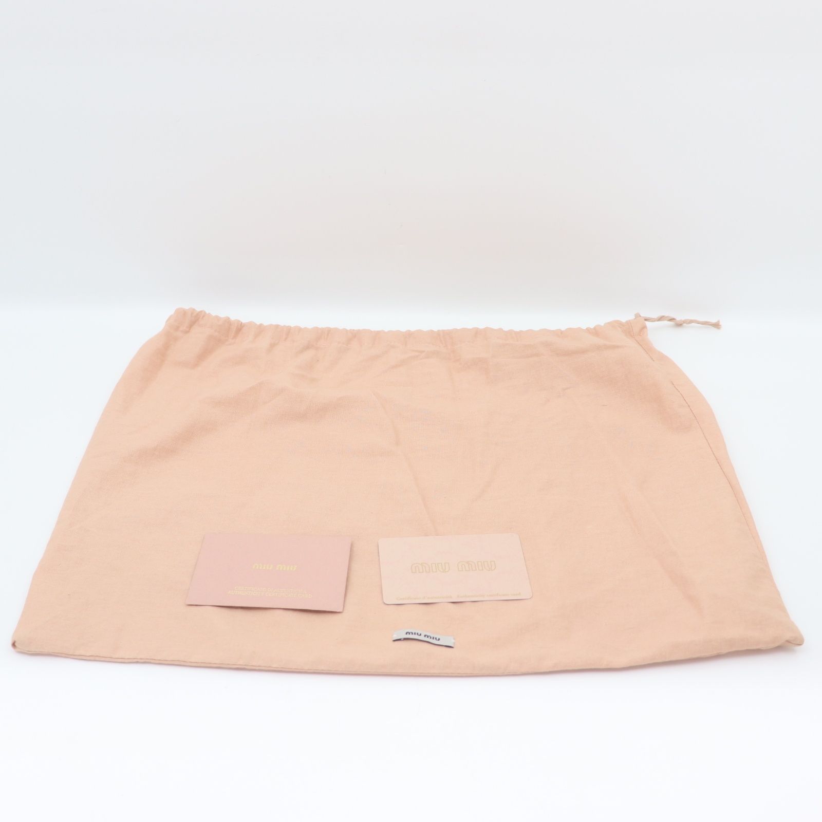 ITDNQ95USMHK 美品 miumiu ミュウミュウ 巾着ポーチ デニム 花柄